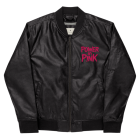 POWER in P!NK - Leather Bomber Jacket