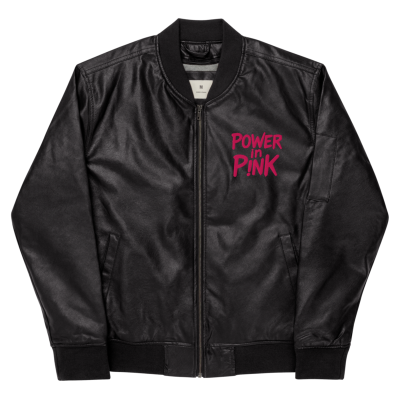 POWER in P!NK - Leather Bomber Jacket