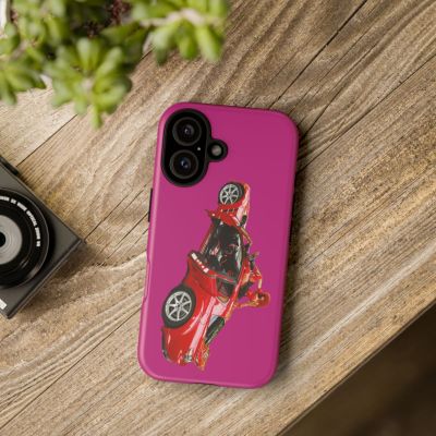 Cosmik Princesz; Riding Red Hot - Phone Case - Tough Cases, Cool Phone Cover, Car Enthusiast Gift, Trendy Phone Accessories, Protection Case, Modern Design